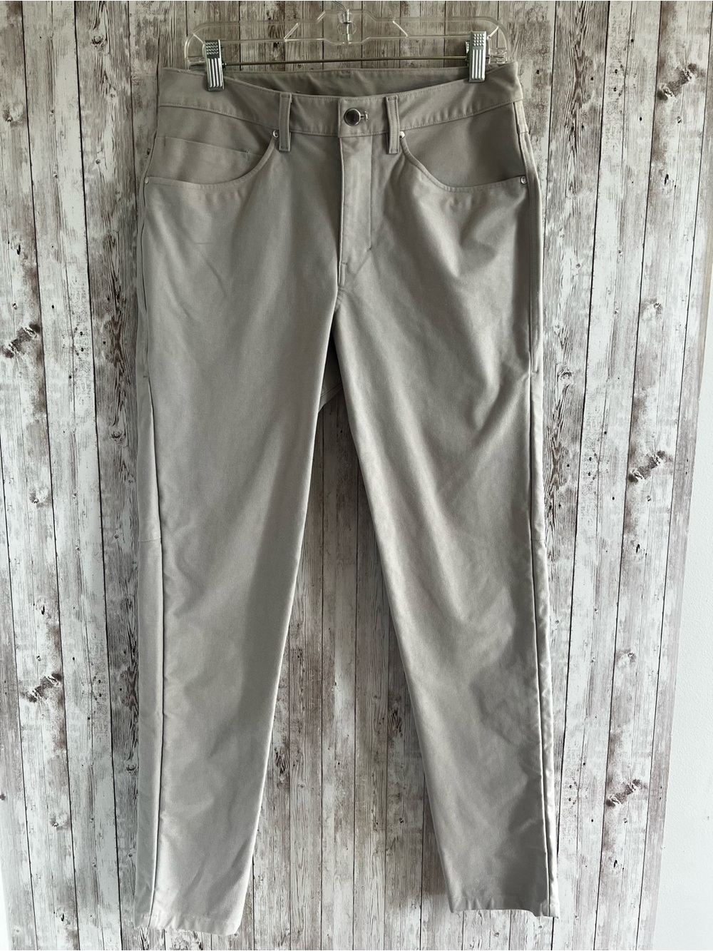 lululemon athletica Men’s ABC Pant Slim-Fit 5 Pocket Grey Pants Waist 31